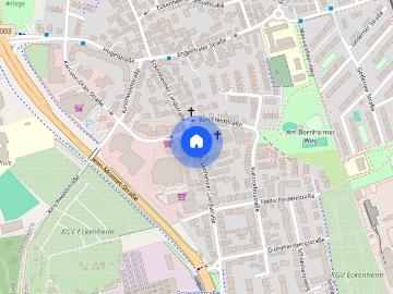 Exklusive 2,5 Zimmer Penthouse Maisonette mit Dachterrasse & Stellplatz in Frankfurt Preungesheim