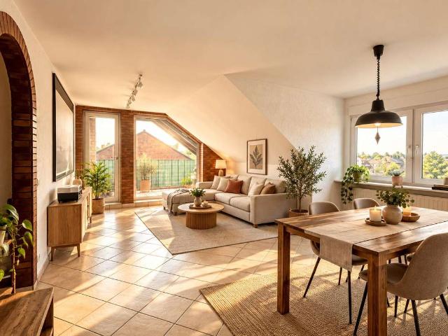 Exklusive 2 Zimmer Dachgeschosswohnung mit rieseger Terasse und eine Stellplatz
