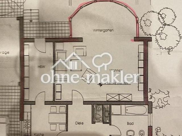 Exklusive 2 Zimmer Wohnung für Gartenliebhaber