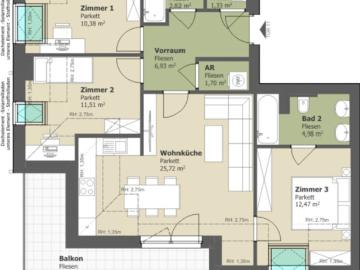 Exklusive 4 Zimmer Terrassenwohnung in Toplage