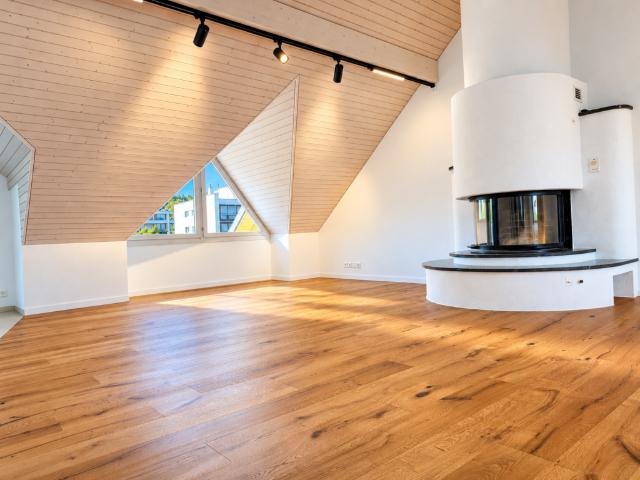 Exklusive 5.5 Zimmer Dachwohnung mit ca. 160 m² direkter Liftzugang, Kamin & 4 Tiefgaragenplätze