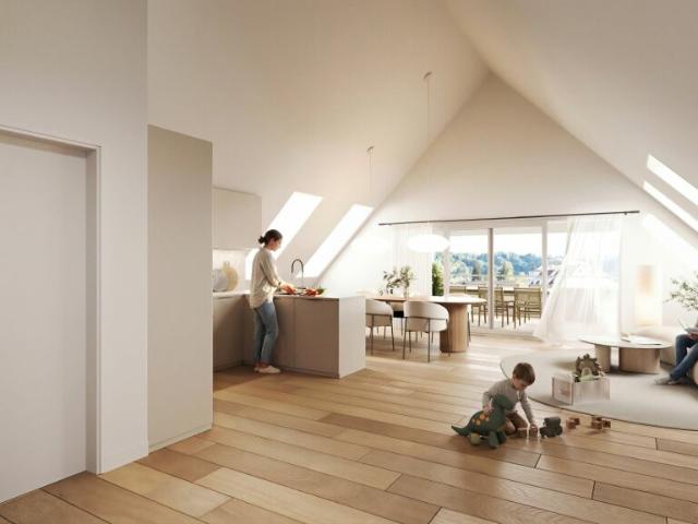 Exklusive 5.5 Zimmer Dachwohnung mit direktem Liftzugang