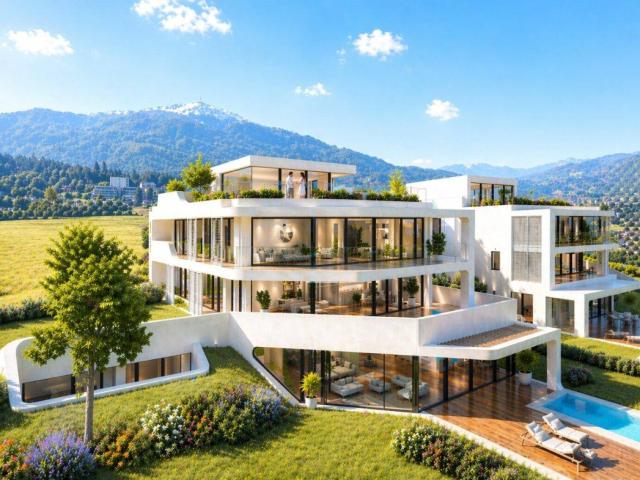 exklusive Gartenapartments mit Pool Bescheid Luxuriöses Wohnprojekt in Aldrans