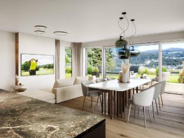Exklusive Gartenresidenz in erster Seereihe am Wörthersee – großzügige Außenflächen, klare Architektur und außergewöhnliches Wohngefühl