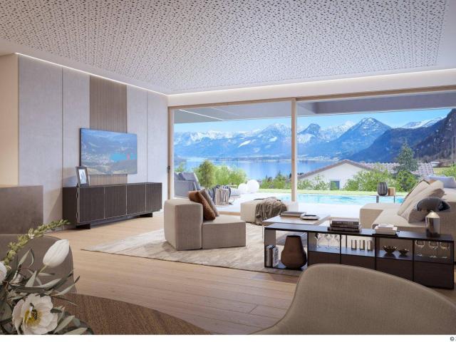 Exklusive Gartenwohnung mit privatem Pool & traumhaftem Wolfgangsee Blick