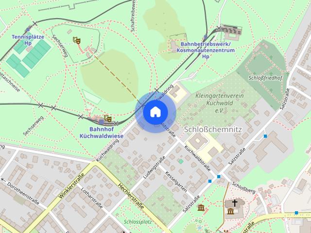 Exklusive Dachgeschosswohnung am Schloßteich – Stilvoll Wohnen in Chemnitz