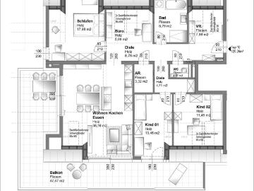 Exklusive Dachgeschosswohnung mit 47 m² Dachterrasse in Toplage mit Tiefgarage