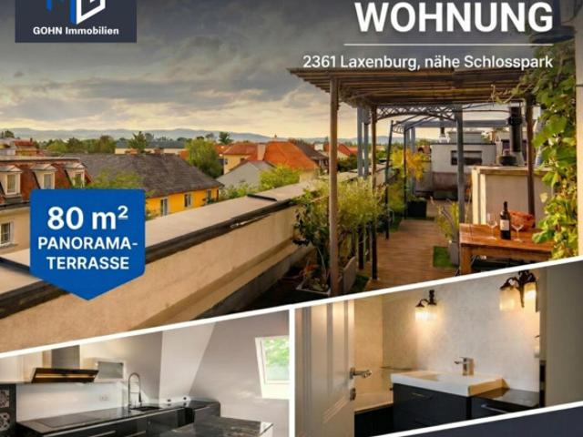 Exklusive Dachgeschosswohnung mit 80m² Panorama Terrasse nähe Schlosspark Laxenburg