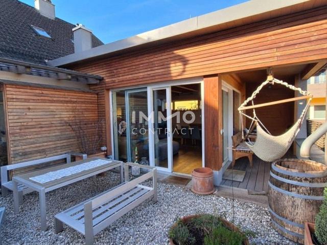 Exklusive Dachgeschosswohnung mit großer Terrasse, Sauna und zwei Eigentumsparkplätzen im Zentrum von Wieselburg