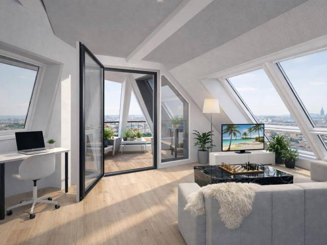 Exklusive Eigentumswohnungen 4 Zimmer Dachgeschosswohnung mit mehreren Freiflächen