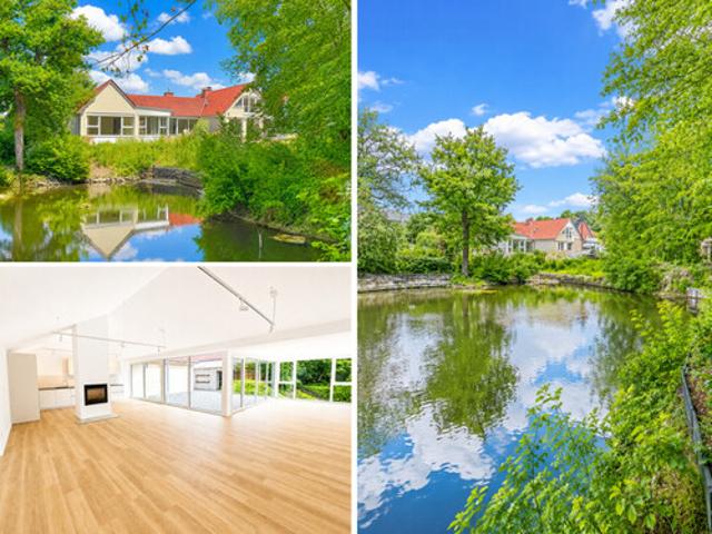 Exklusive kernsanierte Loftwohnung im Erstbezug mit Privatteich & Panorama Glasfront