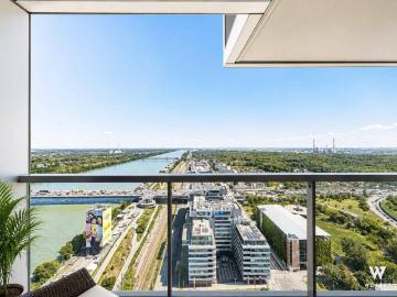 Exklusive Luxuswohnung im Marina Tower mit ca. 83 m² NF I Südwest Ausrichtung I Loggia & spektakulärem Blick über Wien I U2 Station
