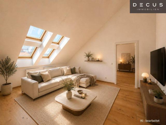 EXKLUSIVE SANIERTE DACHGESCHOSSWOHNUNG | SONNIGE TERRASSE MIT BLICK AUF DIE FRANZ VON ASSISI KIRCHE | MAISONETTE |