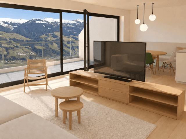 Exklusive Penthouse Wohnung H1T1 mit unverbaubarem Ausblick zur Miete in exklusiver Panoramalage Großzügige Sonnenterrasse