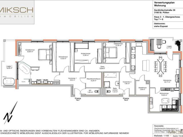 Exklusive Wohnung in Bestlage I 168m² I 6 Zimmer I 2 Loggien I 2 Garagen I Klimaanlage I Aufzug I Klimaanlage