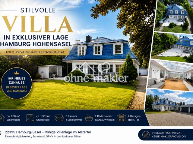 Exklusive Villa in Hamburg Hohensasel – Eleganz, Privatsphäre & Lebensqualität