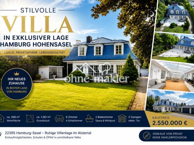 Exklusive Villa in Hamburg Hohensasel – Eleganz, Privatsphäre & Lebensqualität