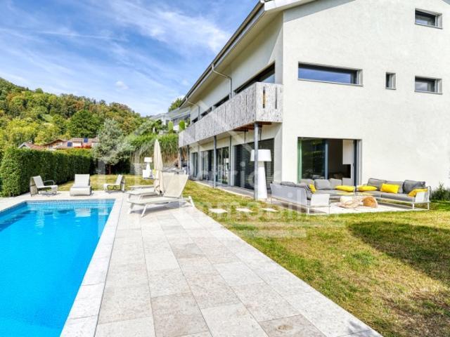 Exklusive zeitgenössische Villa mit Panoramablick auf den Genfersee