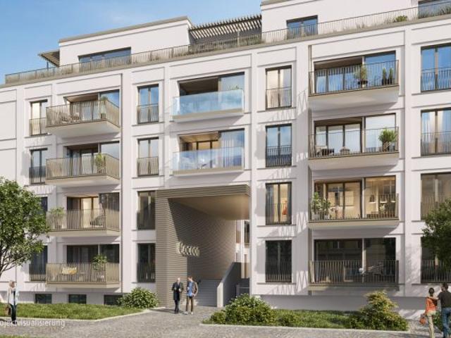 Exklusiver Parkblick: Attraktive 2 Zimmer Wohnung, Schlafzimmer mit Bad en Suite und schöner Loggia