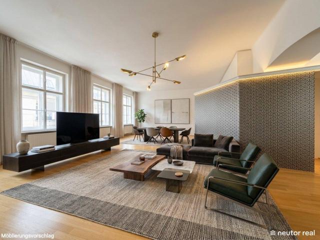 Exklusives Altbaujuwel Nähe Karlsplatz & Naschmarkt Stilvolle 3 Zimmer Wohnung mit Loftcharakter in Bestlage des 4. Bezirks 4. Liftstock