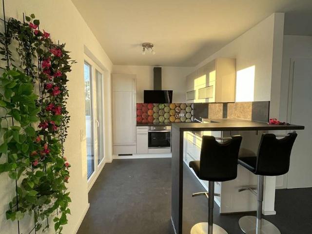 Exklusives Penthouse mit 58 m² Dachterrasse und Einbauküche in Haltingen