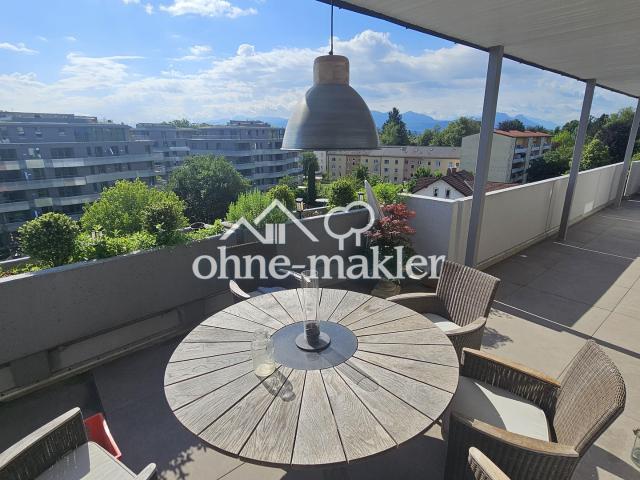 Exklusives Penthouse mit Alpenpanorama, XXL Terrasse und Privataufzug