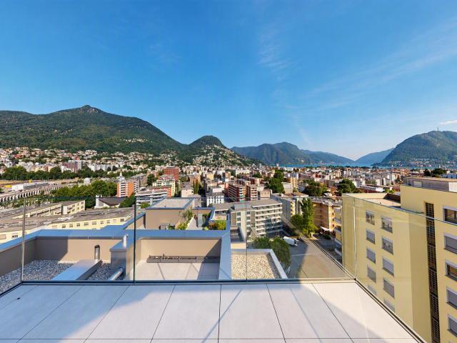 Exklusives Penthouse mit Blick auf den See und großen Balkonen