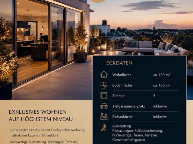 Exklusives Penthouse mit Dachgeschoss in Düsseldorf Unterrath