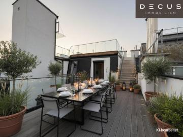Exklusives penthouse | mit privater sauna und whirlpool | terrassenfläche auf zwei ebenen und rundum blick | direkter liftzugang aus der wohnung