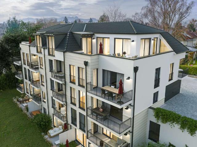 Exklusives Penthouse mit traumhaftem Bergblick, Sauna und vielem mehr in KfW 40 QNG