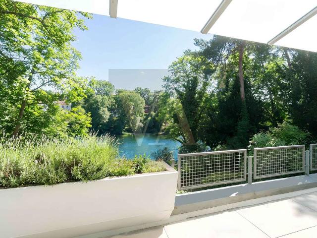 Exklusives Private Townhouse mit Seeblick, Garten & Designer Küche direkt am Hubertussee