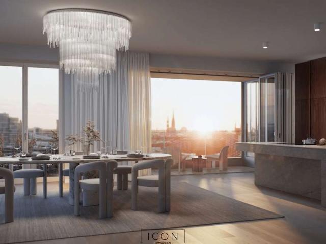 Exklusives 264 m² Penthouse mit privater Dachterrasse, 5 Wintergärten & Elbflair