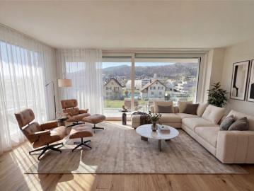 Exklusives 5.5 Zimmer Neubau Doppeleinfamilienhaus mit Weitsicht