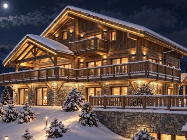 Exklusivität. Crans, im Bau Luxus Chalet mit Innenbad
