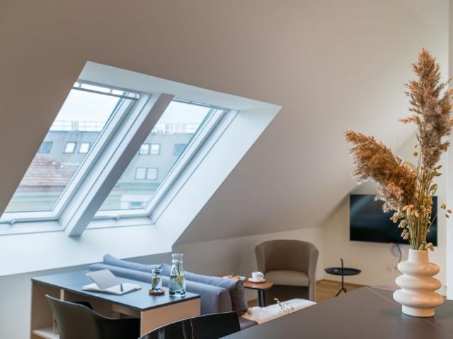 Expansive Vienna Attic Apartment Perfect for Families and Business Travelers near Messe Wien, Vienna Amsterdam Apartments for Rent
