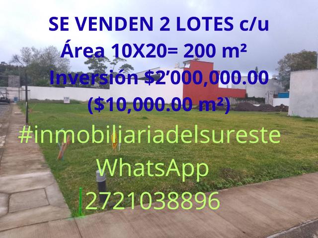 ? Fccto “OCÉANUS” BARRIO NUEVO ORIZABA Veracruz Área 10X20= 200 m² $10,000.00 m²