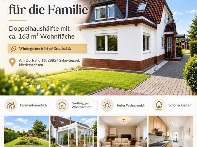 Familien DHH Syke Gessel | 163 m² | 619 m² | Wintergarten
