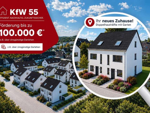 Familienfreundliche Doppelhaushälfte mit kompaktem Garten