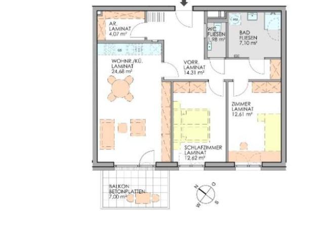 Familienfreundliche Wohnung mit Balkon Top 13