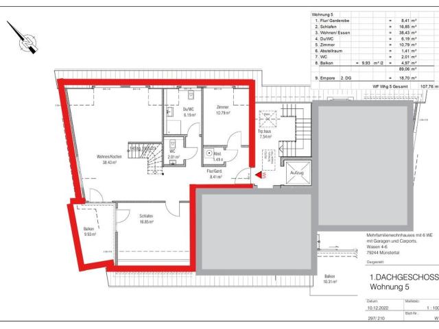 Familienfreundliche 3,5 Zimmer Wohnung mit Balkon in Münstertal