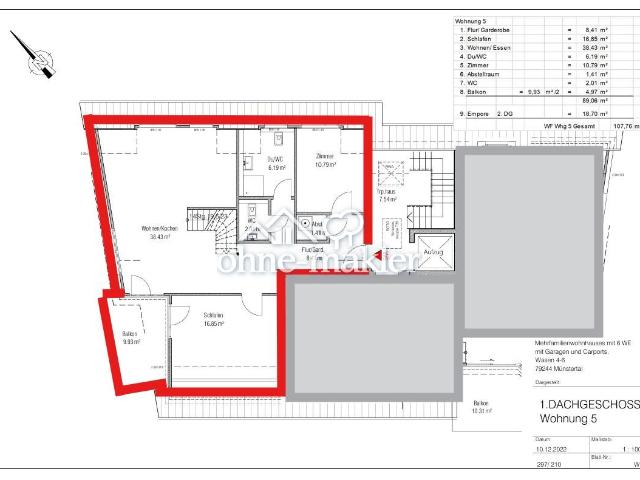Familienfreundliche 3,5 Zimmer Wohnung mit Balkon in Münstertal