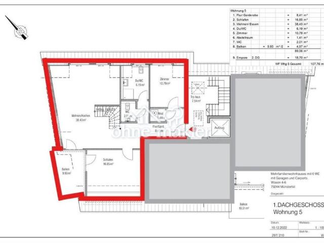Familienfreundliche 3,5 Zimmer Wohnung mit Balkon in Münstertal
