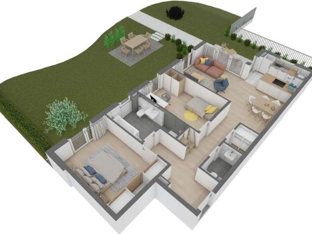Familienfreundliche 3,5 Zimmer Wohnung mit großem Garten in S Bahn Nähe