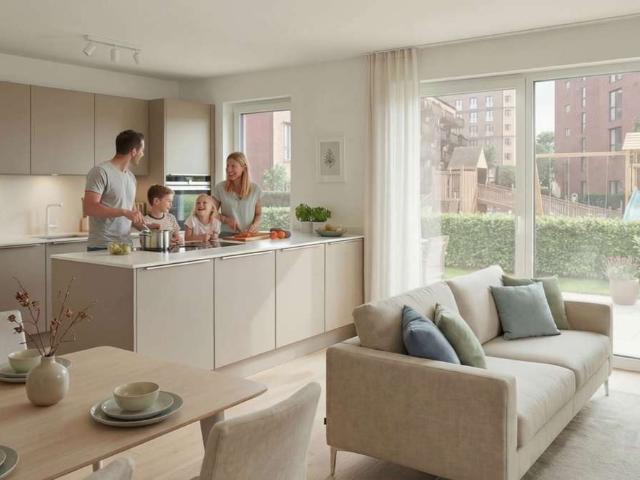 Familienfreundliche 4 Zimmer Erdgeschosswohnung im Gummischmidt Quartier H3 WE01