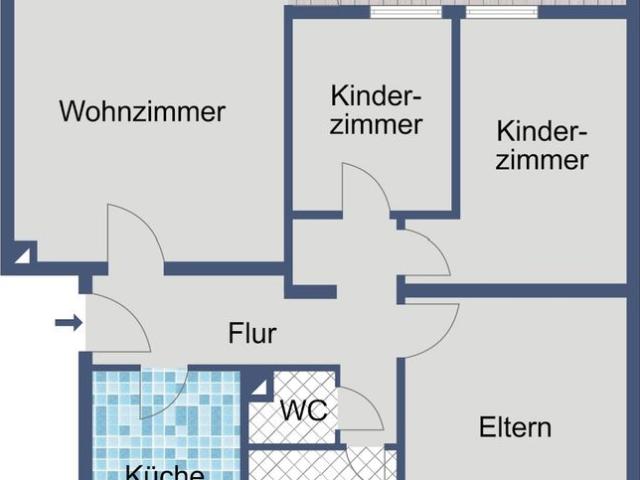 Familienfreundliche 4 Zimmer Wohnung auf ca. 77 m² mit Balkon und Keller in Fulda