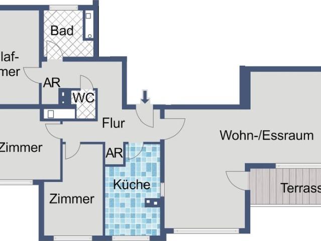 Familienfreundliche 4 Zimmer Wohnung mit Balkon, Aufzug und Keller in Offenbach Lauterborn