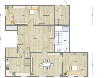 Familienfreundliche 8 Zimmer Wohnung mit großem Garten in historischem Bauernhaus in Neuwarmbüchen