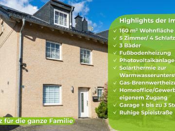 Familienhaus mit 160 m², PV Anlage, Solar & Homeoffice – ruhige Spielstraße in Kerpen Sindorf
