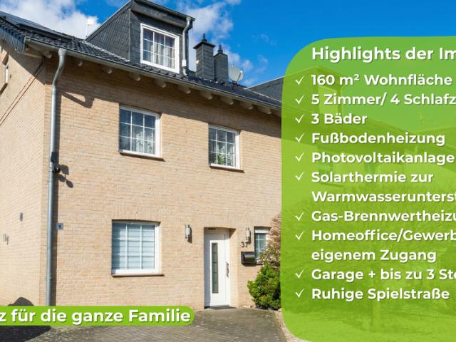 Familienhaus mit 160 m², PV Anlage, Solar & Homeoffice – ruhige Spielstraße in Kerpen Sindorf