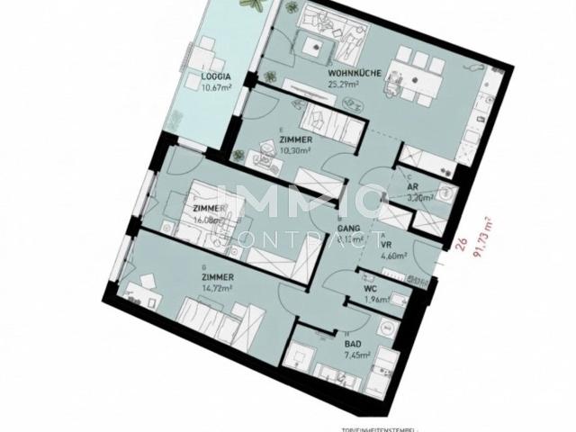 Familienidylle Pur: Provisionsfreier 4 Zimmer Loggiaerstbezug vor den Toren Wiens